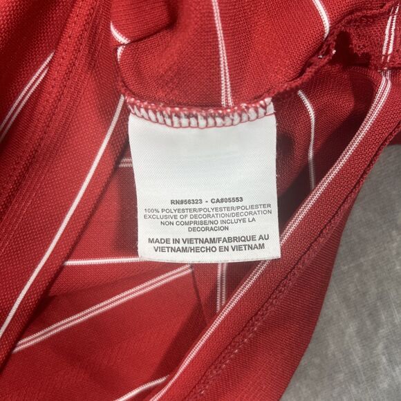 Nike Mens XL Red‎ Striped Dri Fit Golf Polo Shirt - Picture 5 of 6